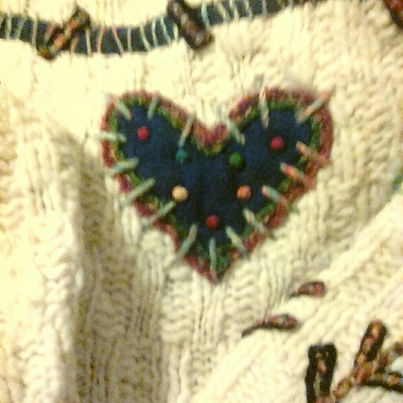 Woman's Cardigan Heavy 100% Wool Sweater - Picture 2 of 2